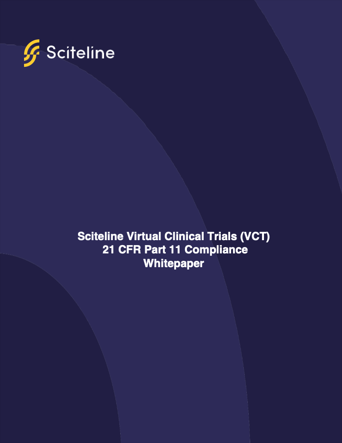 Sciteline Virtual Clinical Trials (VCT) 21 CFR Part 11 Compliance White Paper